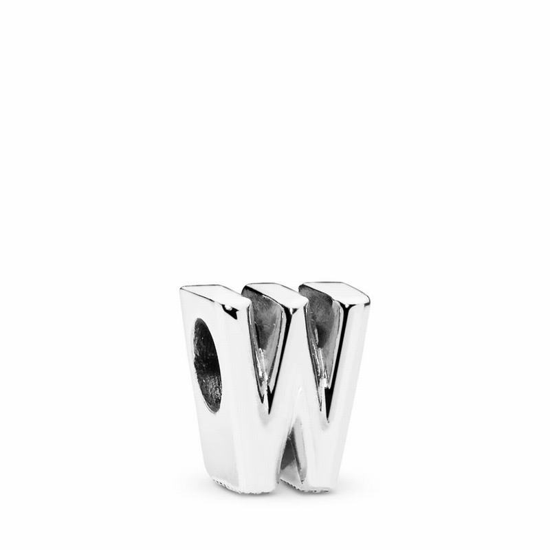 Pandora Letter W Charm Ireland - Sterling Silver - 610378SHE